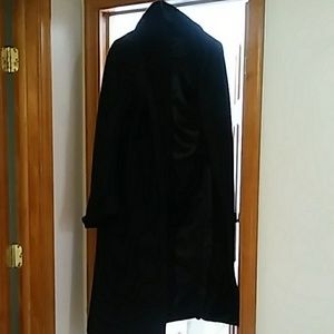 Long black wool coat